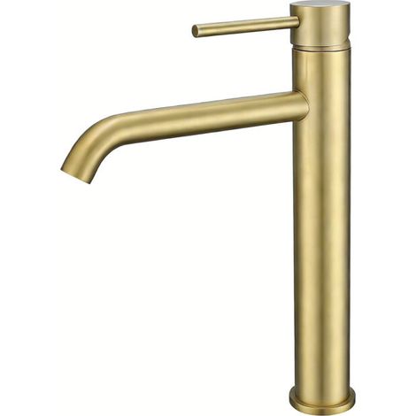 Mitigeur de lavabo pivotant à 360°, robinet de salle de bain monocommande, robinets de lavabo à poser réglables pour eau chaude et froide, aérateur amovible pour économiser l'eau (1/5)