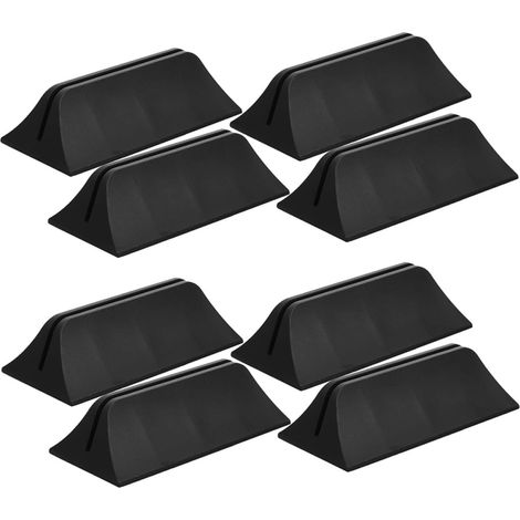 INOOMP Lot de 8 supports séparation table en plastique noir , réglables et polyvalents pour bureaux