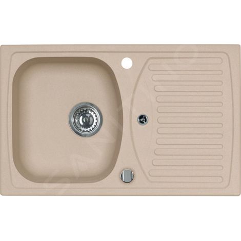 Alveus Record - Évier en granit 780x480 mm, avec commande de vidage, beige 1130330 (1/3)