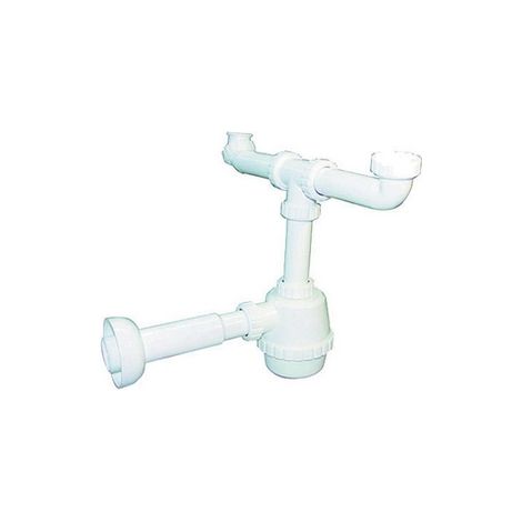 SIFONE PVC 2 VIE S / PILETTA PER PORCELLANA CON CANOTTO- 11/4- DH- pezzi 1