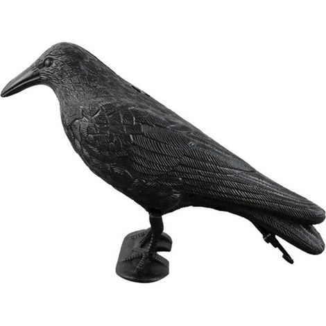 Corbeau Leurre Noir en Plastique, Décoration de Jardin et Accessoire de Chasse ou Protection Extérieure (1/5)