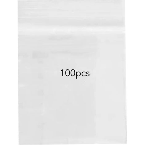 100 Sachets de Conservation Transparents, Étanches, Épais, Avec Zip PE Scellé pour Collations, Usage Domestique (1/5)