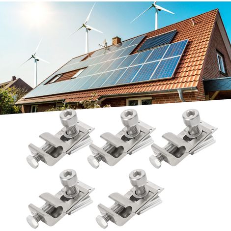 5 pièces de rechange pour support photovoltaïque, composant de mise à la terre avec protection contre la foudre, assemblage (1/5)