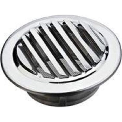 Acier Inoxydable Rond Aération, Ventilation Grille Rond Échappement Grille Avec Bride Trou Housse pour Garder Air Circulation pour Salle de Bain Bureau Espace Tete 80/100/120 CM ) - 80mm (1/4)