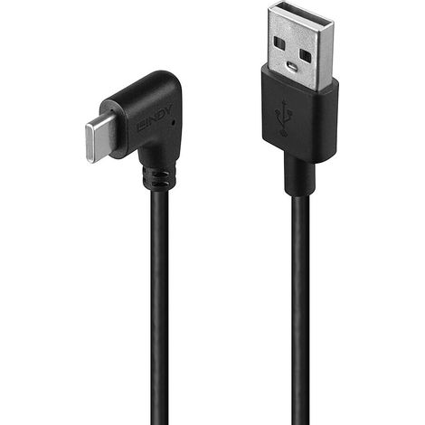 Lindy 32001 USB-Kabel USB 2.0 1m USB A USB C Schwarz