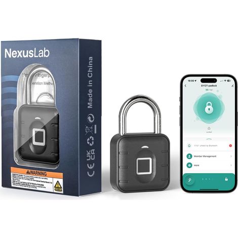 Cadenas intelligent à empreinte digitale, dernier modèle 2025, avec application TUYA, étanche IP67, 10 empreintes digitales, anse en acier inoxydable pour les voyages, G (1/5)