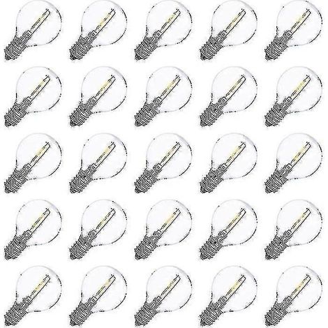 25 ampoules LED de remplacement G40 E14 0,6 W 2700 K à filament LED - en stock (1/5)