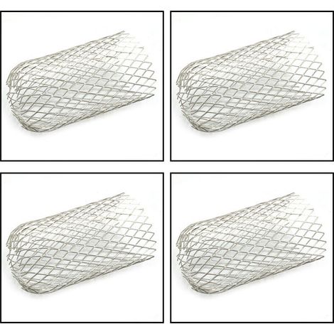 Lot de 4 Crapaudine de Gouttière en Aluminium, Filtres de Gouttière Flexible et Durable pour Maison Avant-toit Tuyau de Descente contre les Feuilles