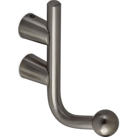 Garderobenhaken ZIA Edelstahl Ø 10 mm BA 32 mm klein - Edelstahl matt (1/3)