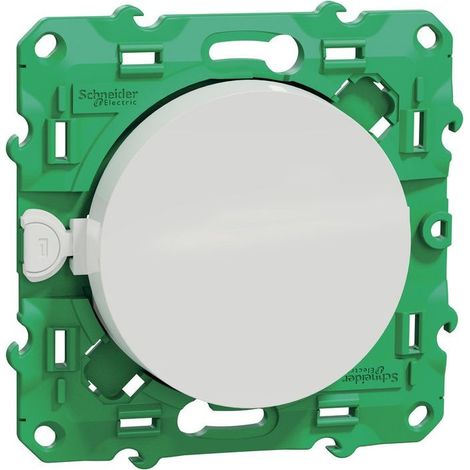 Schneider Electric – Odace sans fil sans pile S520104 – interrupteur simple allumage blanc – portée 15m – appairable jusqu'à 3 actionneurs – Bluetooth (1/5)
