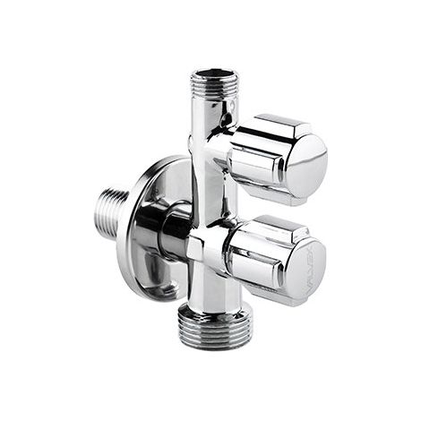 Grifo angular Eko Duo, cromado (1/2)