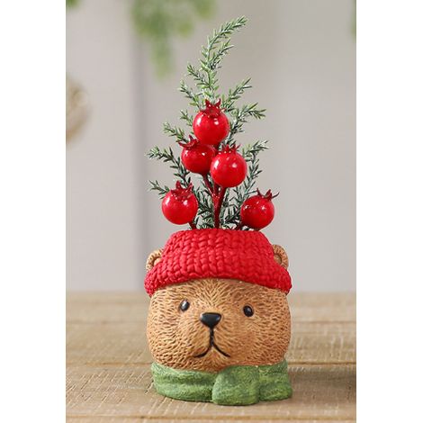 Pendentif de Noël en résine, motif ours de Noël, 16 cm, décoration de Noël. (1/5)