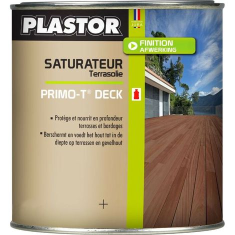 Plastor – Saturateur bois incolore 5L – Protection écologique pour terrasses et bardages – Rendement 8m²/L – Lessivable et résistant aux intempéries