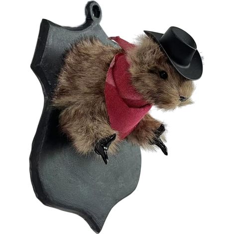 Eichhörnchen Statue Simulierte Tierfigur Retro Cowboy