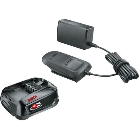 Kit de démarrage de batterie Bosch 18 V (1 batterie 2,5 Ah, chargeur, système 18 volts)