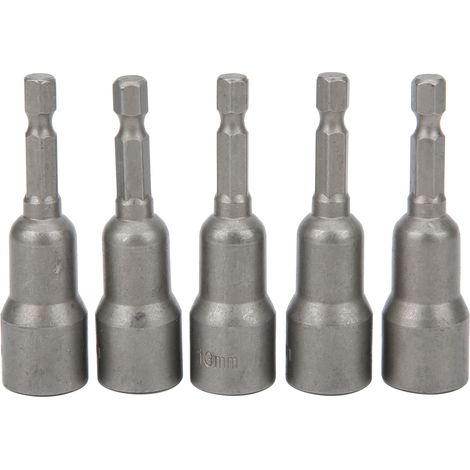 Jeu de 5 douilles à chocs hexagonales 13mm pour clé à chocs pneumatique