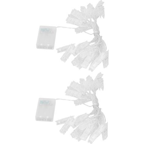 2pcs Guirlande Lumineuse 40 LED avec Pinces à Photos, Éclairage Décoratif Transparent pour Fond Photo et Mur (1/5)