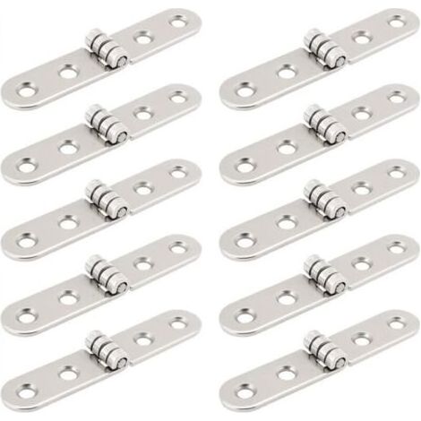 20 charnières pliantes à 180 degrés 76 x 15 mm Distance entre les trous 15 mm Charnières à sangle robustes adaptées (1/4)