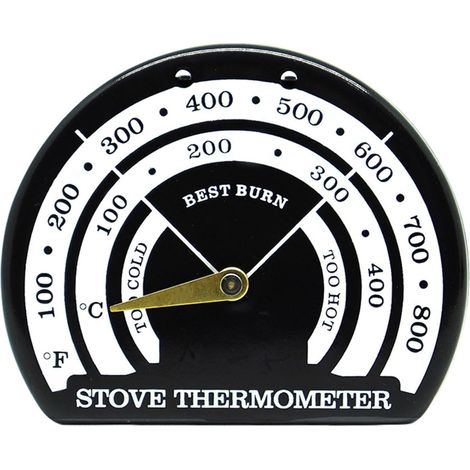 Thermomètre mural mécanique haute résistance, sans alimentation, parfait pour mesurer la température de la cheminée, poêle et foyer (1/5)