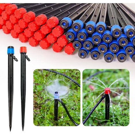 Lot de 60 goutteurs à 8 trous pour tuyau d'irrigation goutte à goutte de 6,35 mm (1/4") - Système d'arrosage automatique de jardin (1/4)