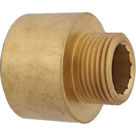 Schlösser Armaturen MS-VERLAENGERUNG DN20, 3/4" 3/4"IGx1/2"AG, MESSING BLANK