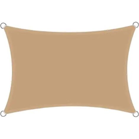 Voile d'ombrage rectangulaire 4 x 5 m, imperméable, protection UV, coupe-vent, pour patio, jardin, terrasse