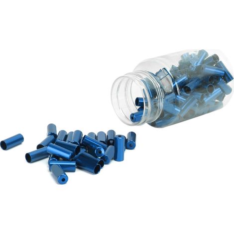 Capsules de câble de frein vélo en aluminium anti-corrosion, gaines flexibles bleues pour accessoires cyclisme (1/5)