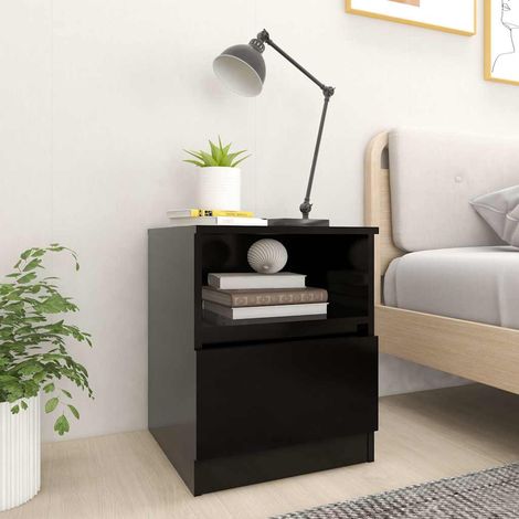vidaXL Comodini 2 pz Neri 40x40x50 cm in Legno Multistrato