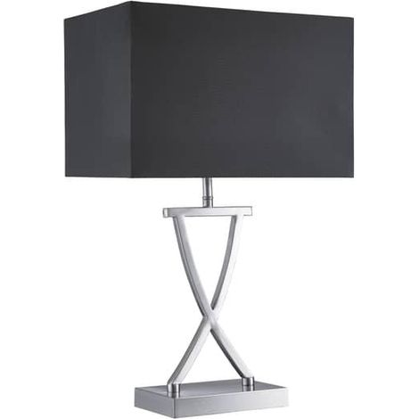 [GEBRAUCHT] B-Ware Searchlight Textil-Tischlampe Club Tischleuchte Tischlampe Lampe Leuchte silber (1/2)