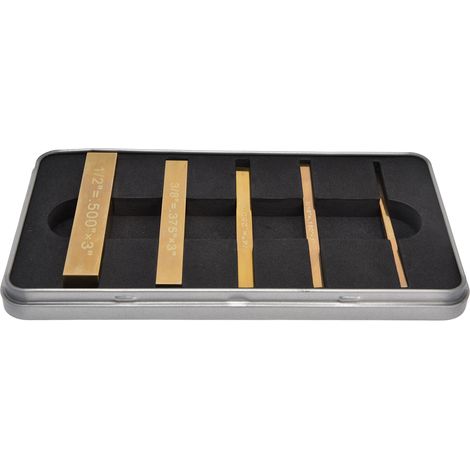 Jeu de 5 cales en laiton de haute précision pour la mesure en menuiserie (1/5)