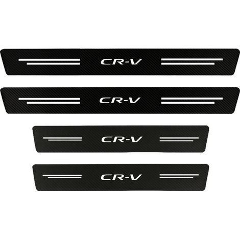 (4 pièces pour Honda CR-V) Protections de seuil de porte autocollantes en similicuir carbone (4 pièces) pour Honda CR-V Accessoires décoratifs pour seuil de porte (1/3)