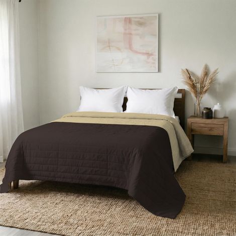 couette d'été, 260x270 cm, Marron/Crème (1/5)