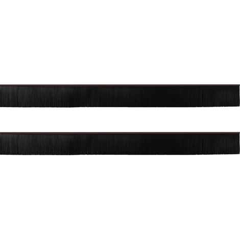 Brosses de porte adhésives 2 pcs Marron 100 cm