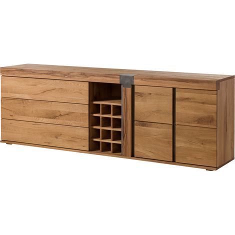 Credenza Quercia Selvatica/Cerro naturale oliato 220x45x75 cm (BxTxH) montato NEW AMSTERDAM 17 (1/4)