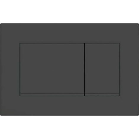Plaque D Actionnement - Carre - Pour Double Chasse D Eau - Compatible Geberit Sigma20 Et Ancien Sigma30 - Laque Noir Mat - 24,6 X 16,4 X 1,2 Cm (1/4)