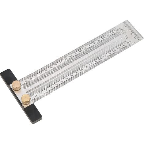 200 mm T-Lineal aus Edelstahl für Holzbearbeitung, Markierungslineal, DIY-Mess- und Anreißwerkzeug (1/5)