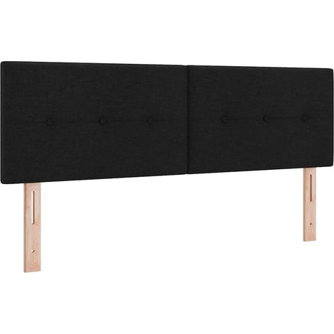 Maison Exclusive - Tête de lit réglable en hauteur Noir 160 cm tissu