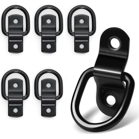 Set mit 6 Anhänger-Zurrösen, D-Ring, Anhängerzubehör, maximale Traglast: 400 kg, Zurrösen (1/4)