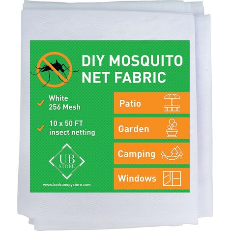 Filet Moustiquaire Blanc 3 x 15 Mètres Protection Anti Insectes pour Jardin (1/4)