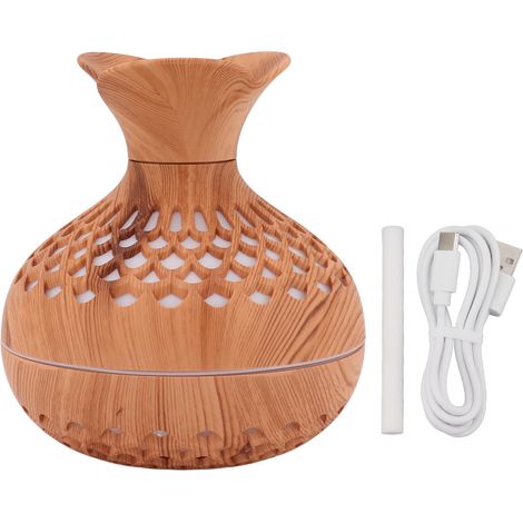 Diffuseur d'odeurs 2.5W 300ml USB silencieux en forme de vase fleur, humidificateur d'arôme pour bureaux et chambres, ambre (1/5)