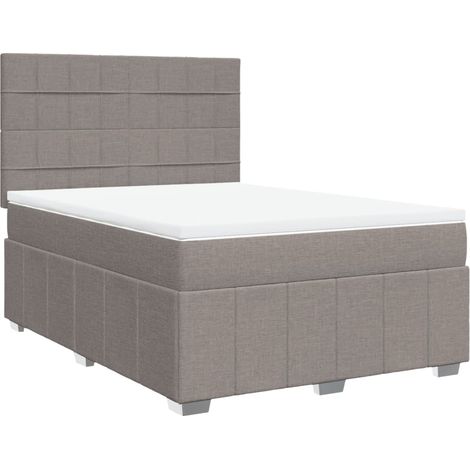 Maison Exclusive - Giroletto a Molle con Materasso Tortora 140x200 cm in Tessuto (1/5)