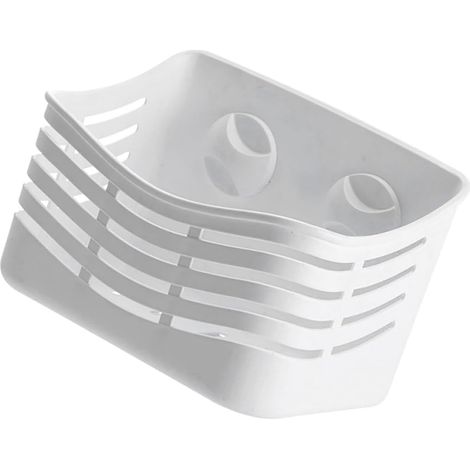 Étagère de rangement murale grande capacité pour salle bain, en plastique blanc qui optimise la (1/5)