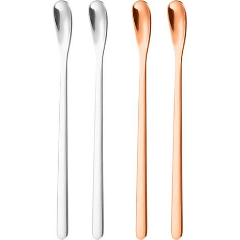 Cuillères à café, agitateurs à café en acier inoxydable, petites cuillères à thé, lot de 4 mini-cuillères à expresso (1/5)