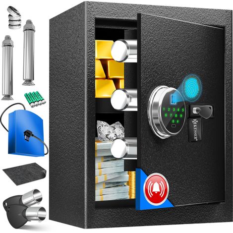 KESSER® Caja fuerte electrónica con huella & llave - negro, XL (1/5)
