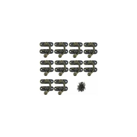 Scrapbooking-Albumverschlüsse, 12er-Pack, massive Metallverschlüsse, Riegel, Scharniere für kleine antike Holzkästchen, Schnallen für Schmuckkästchen, ästhetische Verschlüsse - Crezuo (1/4)