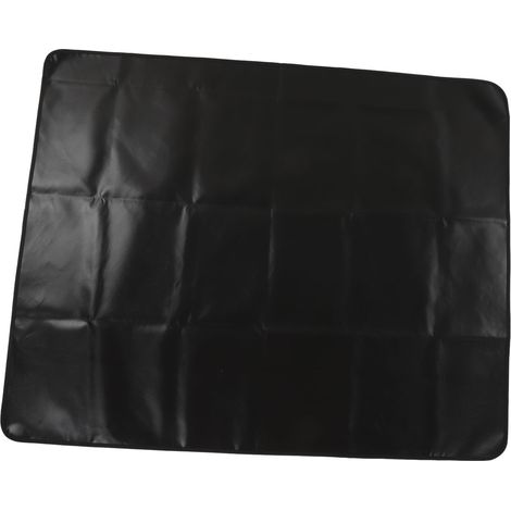 Tapis de barbecue double face en silicone ignifugé, réutilisable et pliable, idéal pour le camping, le jardin et les pique-niques en extérieur (152 x 122 cm, forme rectangulaire).
