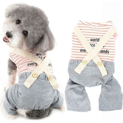 Pyjama rayé pour petit chien