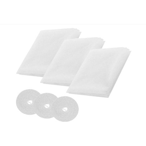 Moustiquaire Fenetre,Toile Moustiquaire 3 Pièces Rouleau Insect Moustiques,Protecteur Filet Maille Rideau De Fenêtre Écran Standard pour Fenêtre 150 X 200cm Blanc (1/5)
