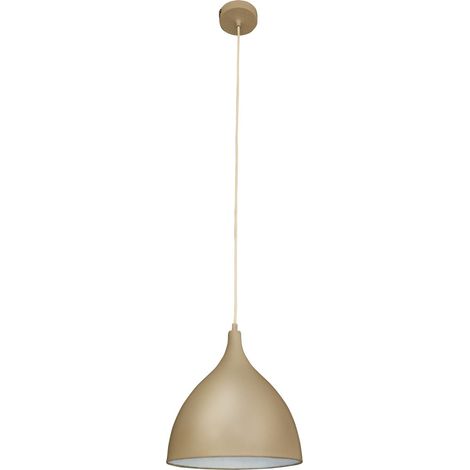 Suspension lampe suspendue plafonnier salle à manger métal clair marron H 126 cm
