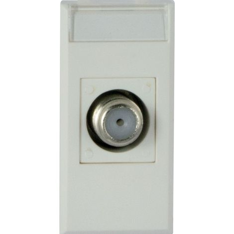 Presa TV/SAT Femmina tipo F diretta fino a 2400MHz S44 Bianco Ave Whitek 446096F
